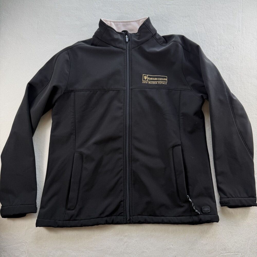Seabourn Maiden Voyage Black Sz L Women’s Fleece Lined Jacket Charles River Rare